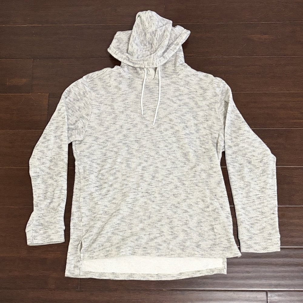 Men's Heathered Gray Hooded Shirt